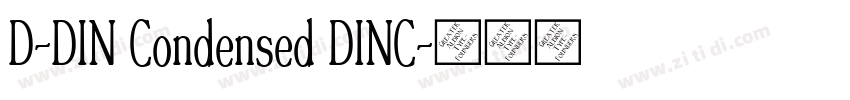 D-DIN Condensed DINC字体转换